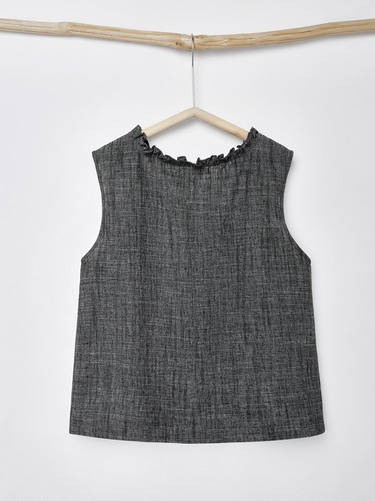 V Neck Linen Loose Cotton And Linen Tank Top