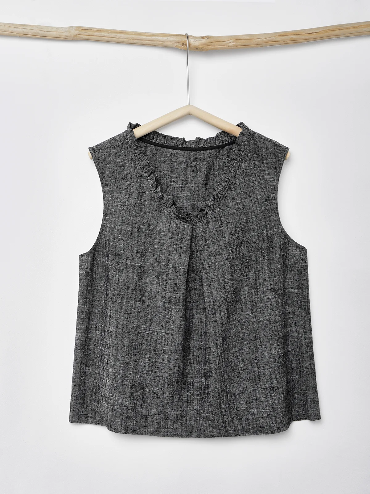 V Neck Linen Loose Cotton And Linen Tank Top