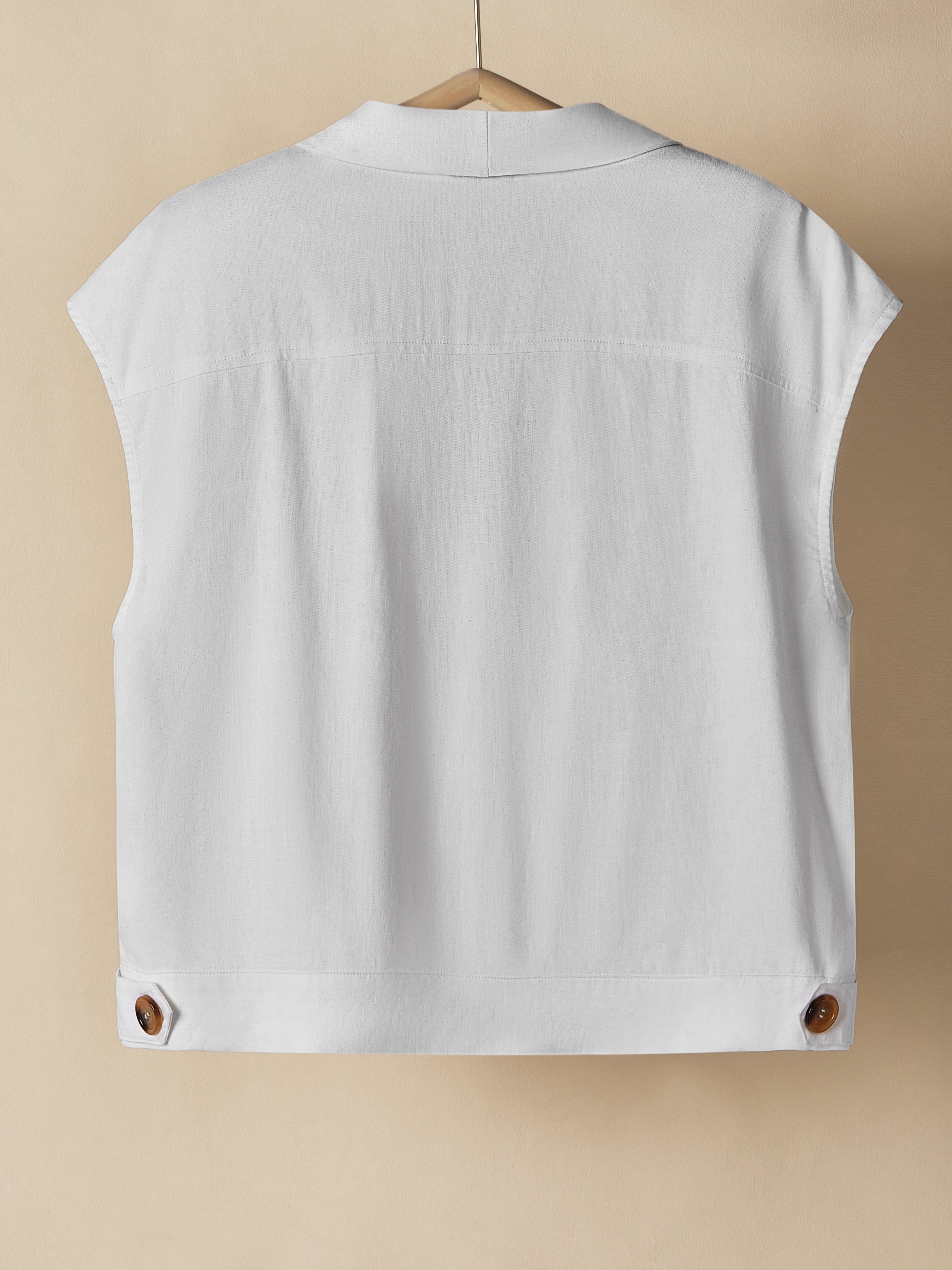 Regular Fit Linen Tank Top