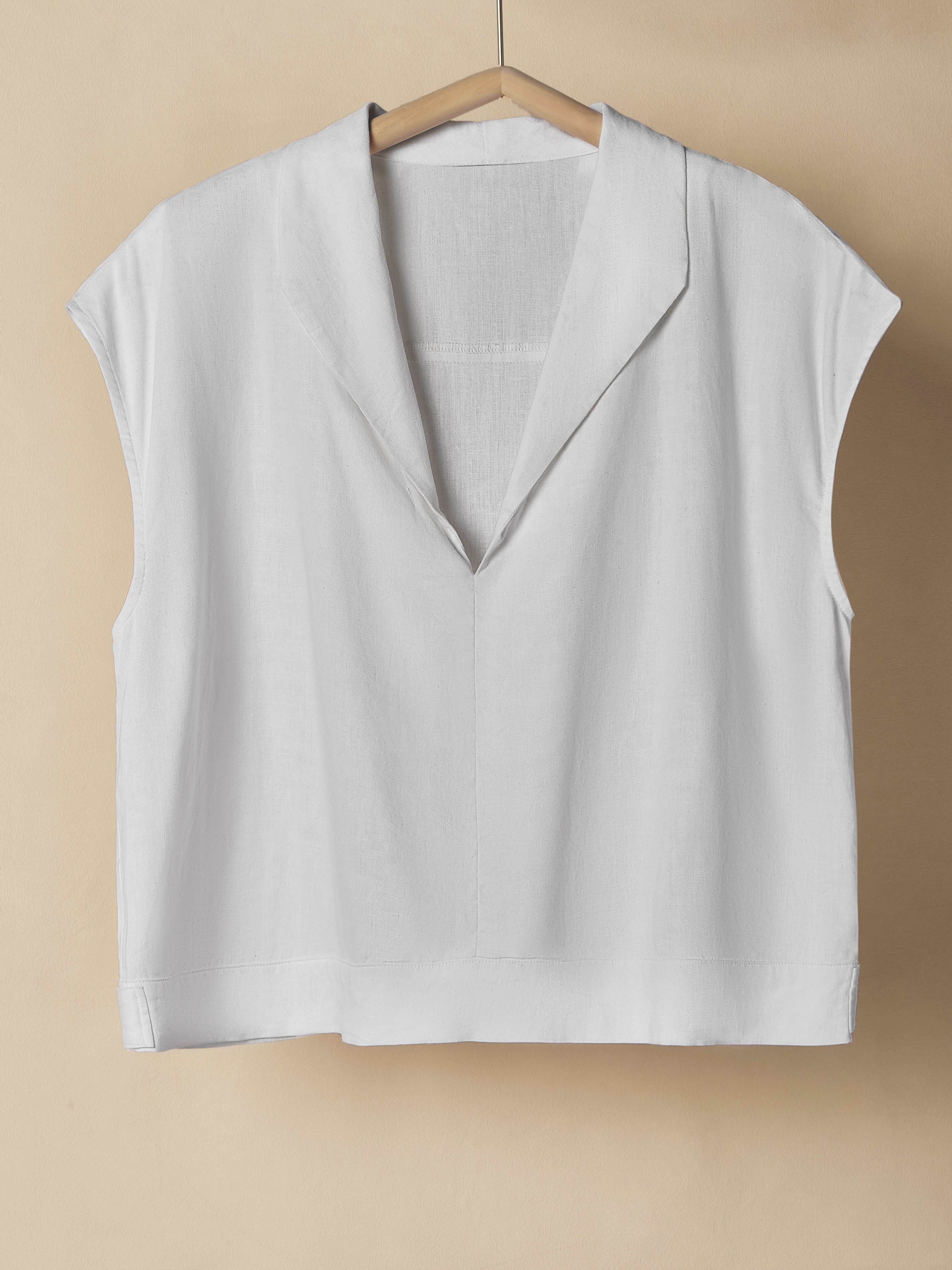 Regular Fit Linen Tank Top