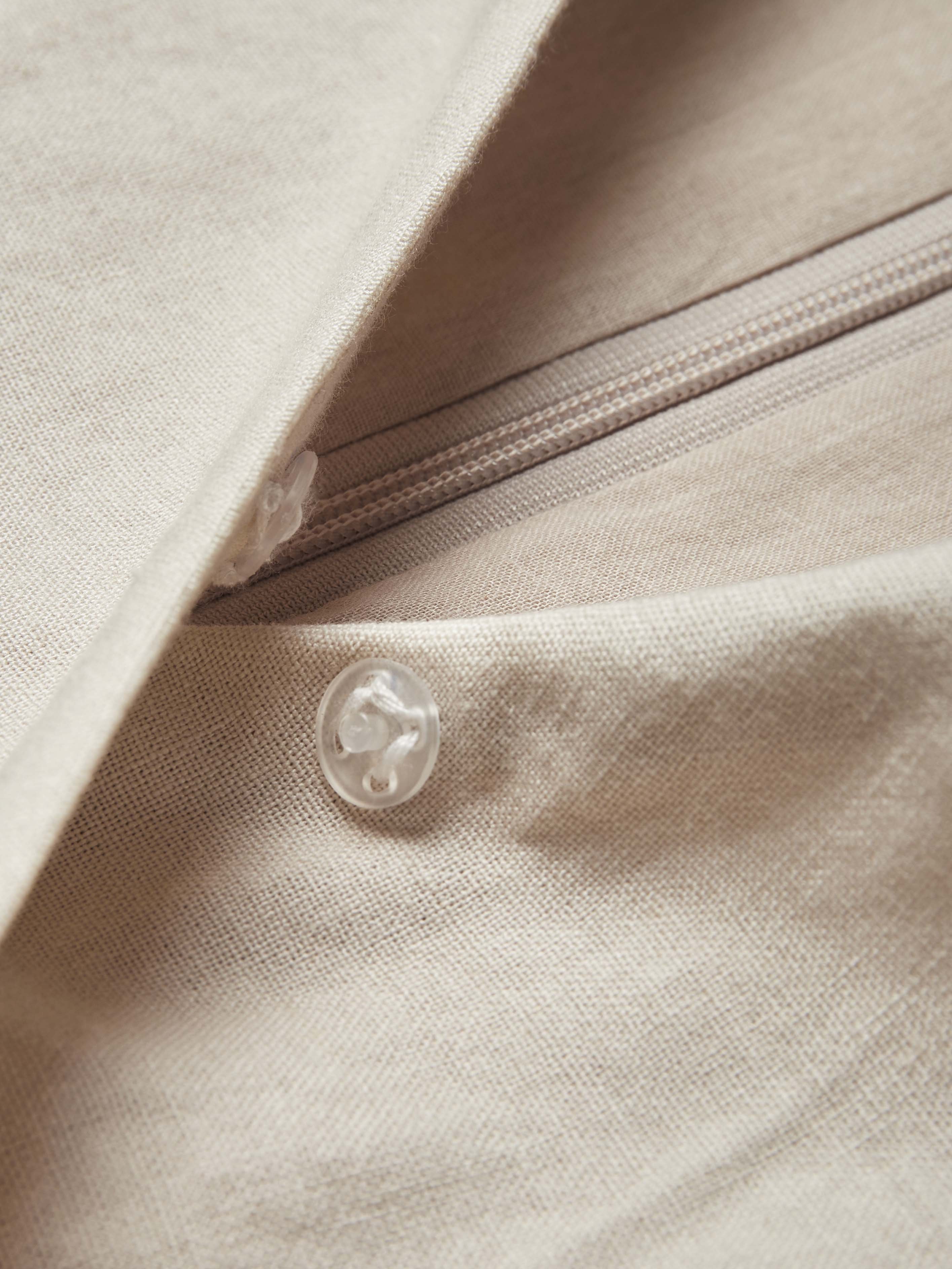 Linen Crew Neck Cotton And Linen Dress