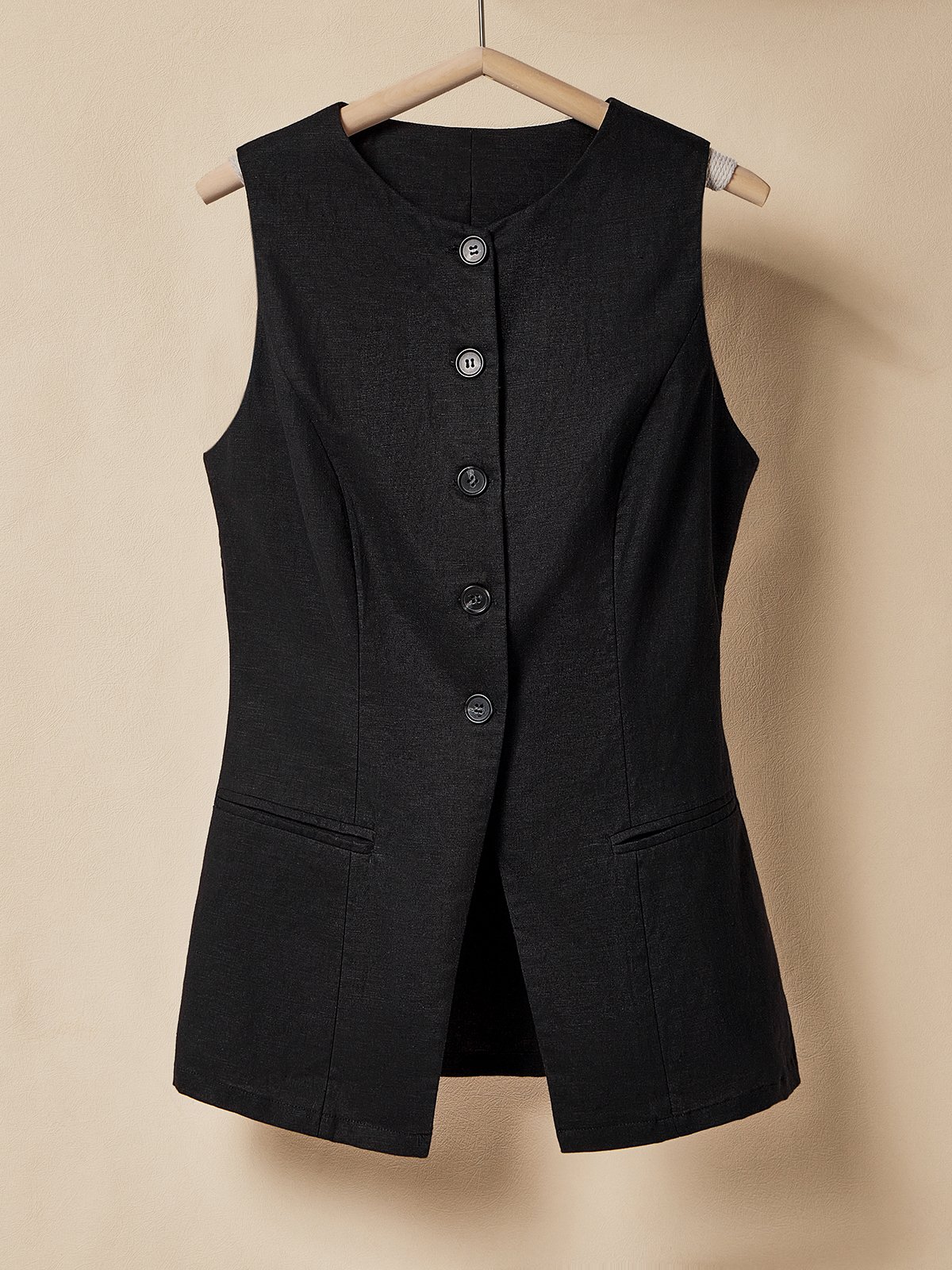 Cotton And Linen Linen Tank Top