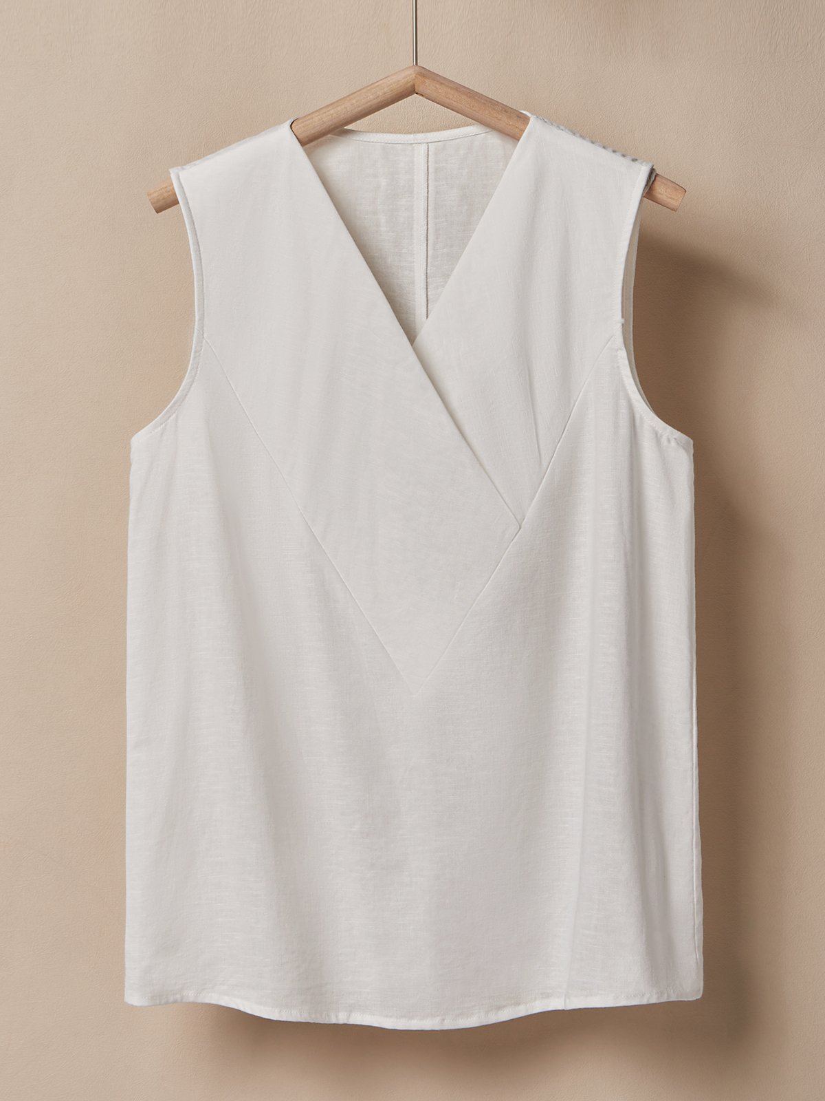 Linen Casual Plain linen-cotton Blouse