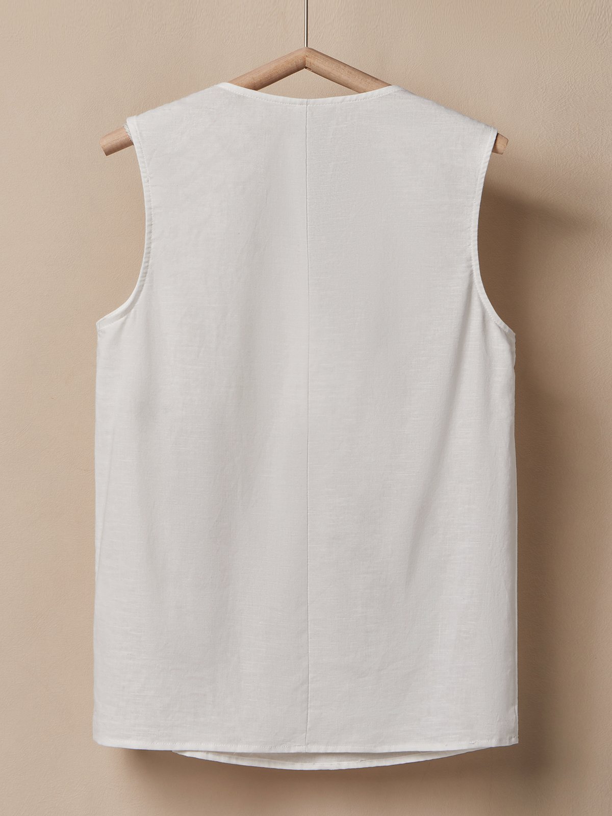 Linen Casual Plain linen-cotton Blouse