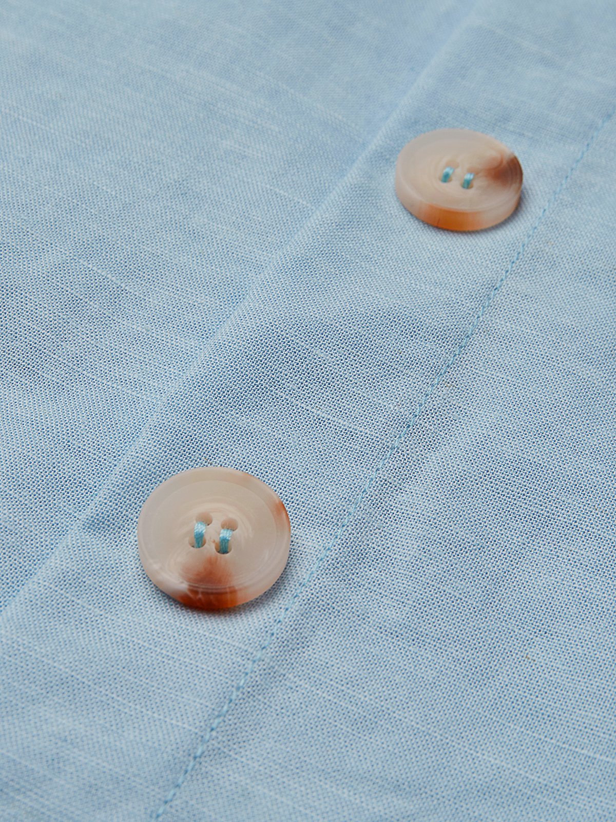 Linen Casual Plain linen-cotton  Tank Top