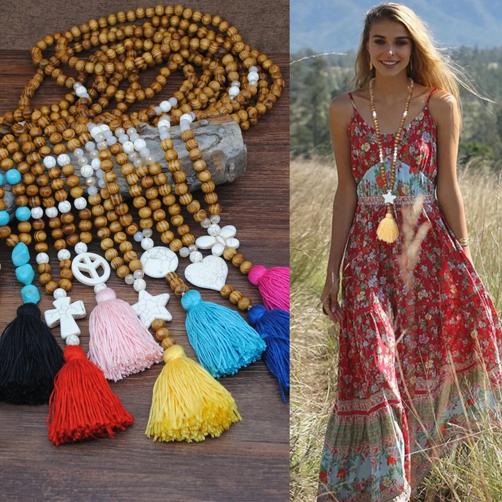 Fashion Boho Holiday Vintage Women Long Necklace