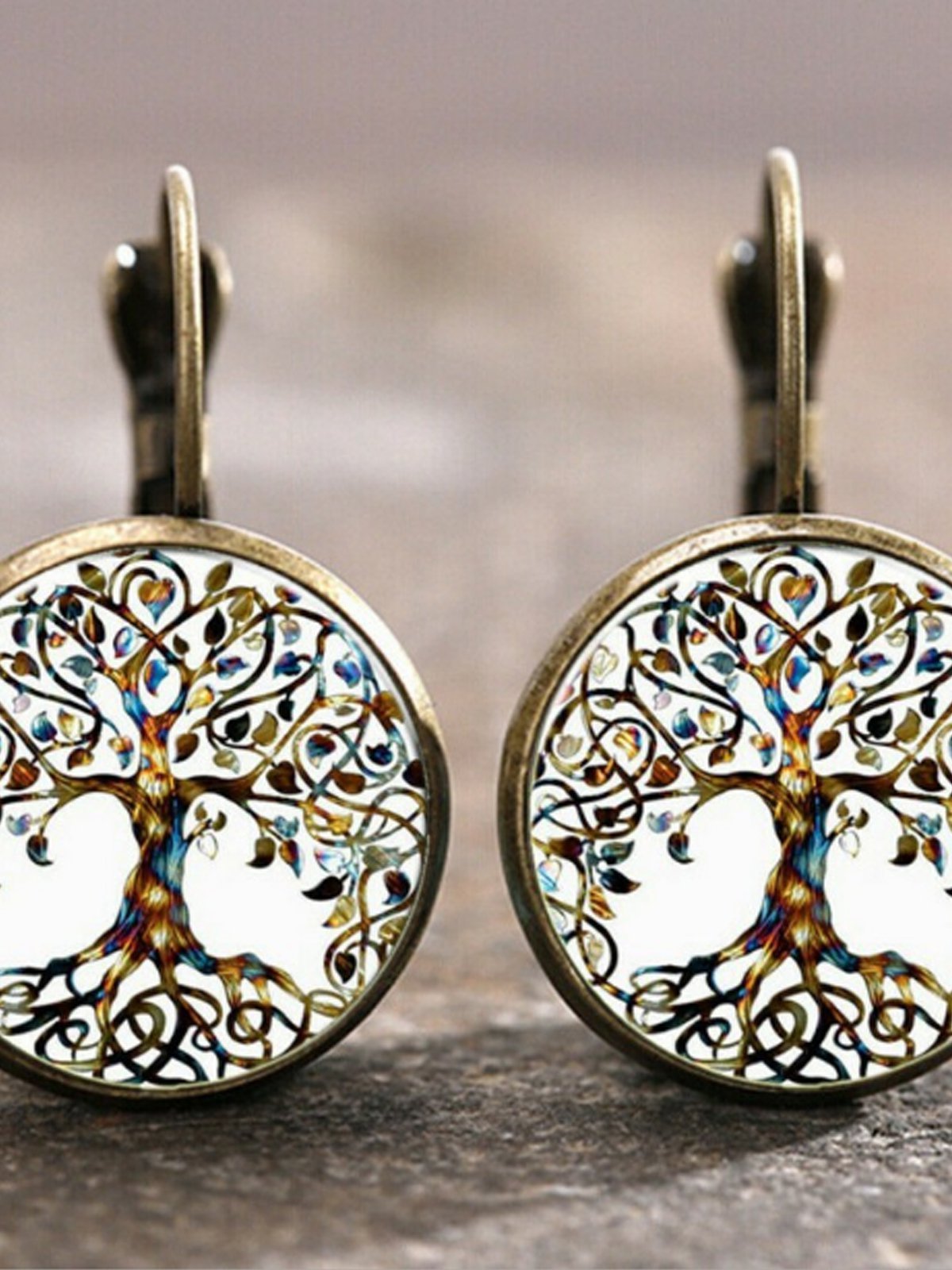 Printed Flowers Fashion Earrings