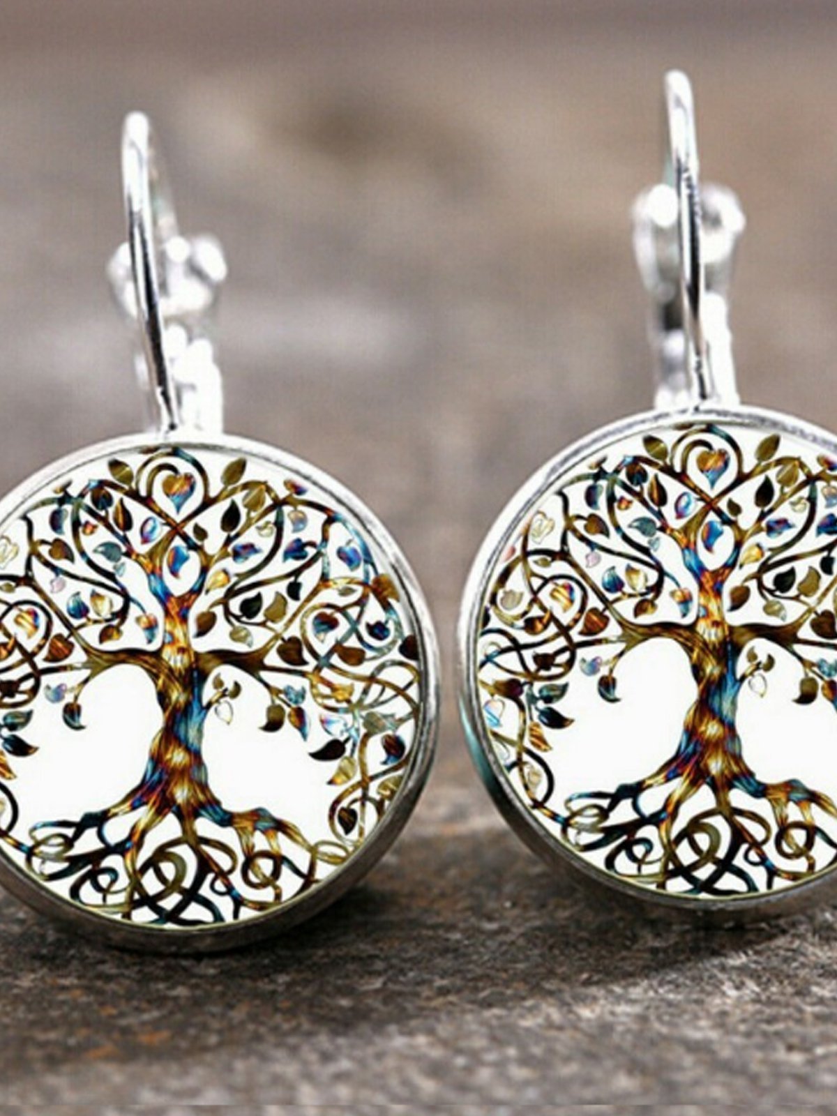 Printed Flowers Fashion Earrings