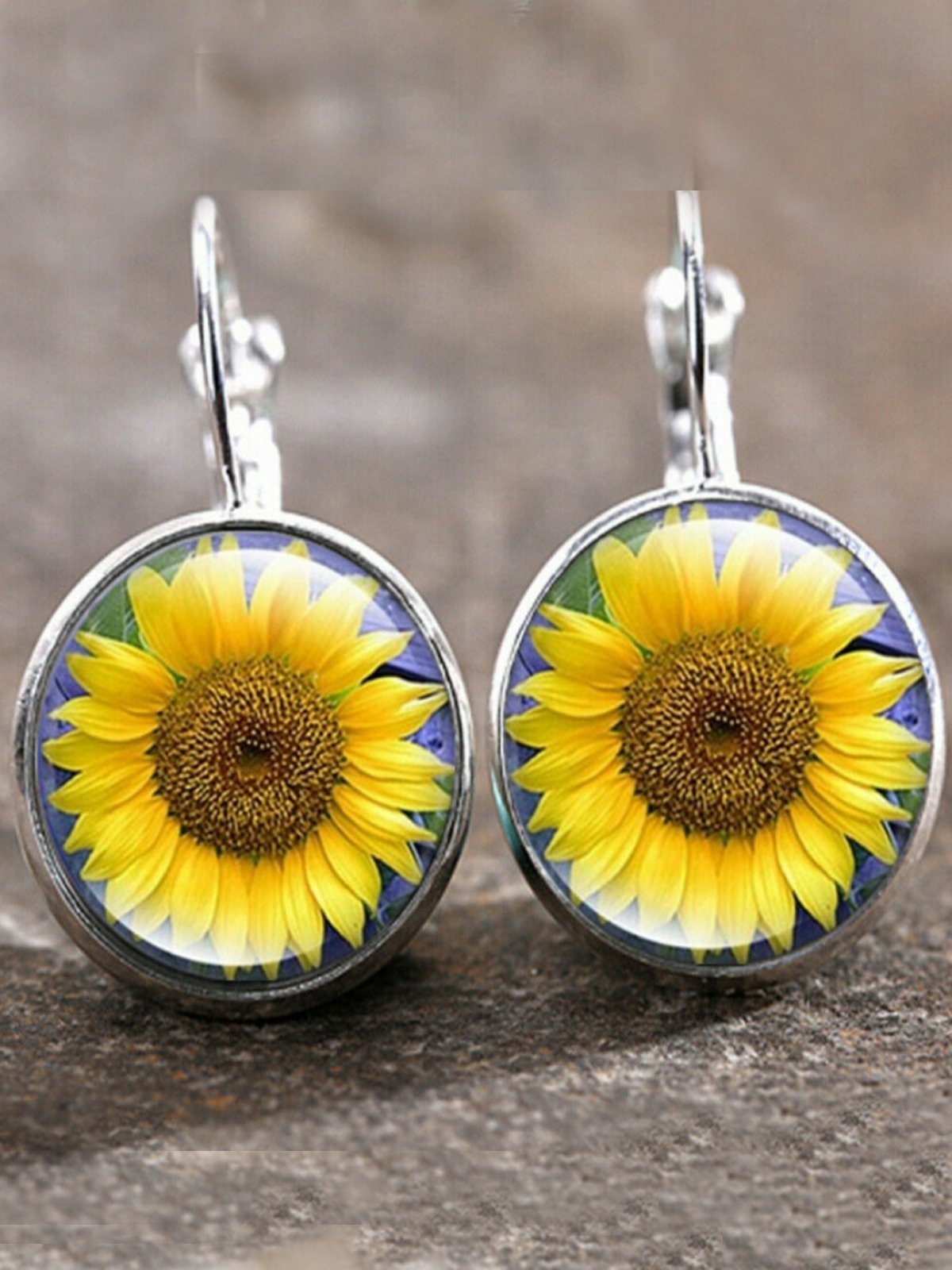 Printed Flowers Fashion Earrings