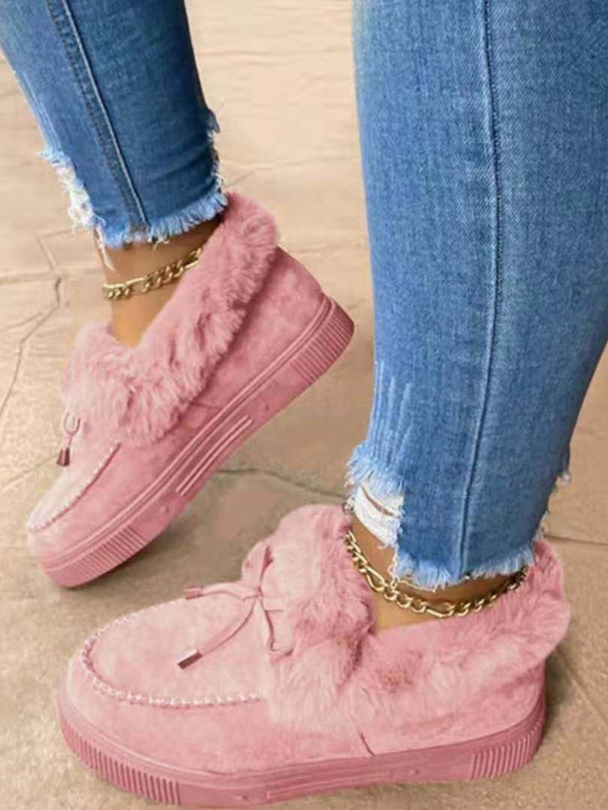 Women Fur Lined Ankle Booties