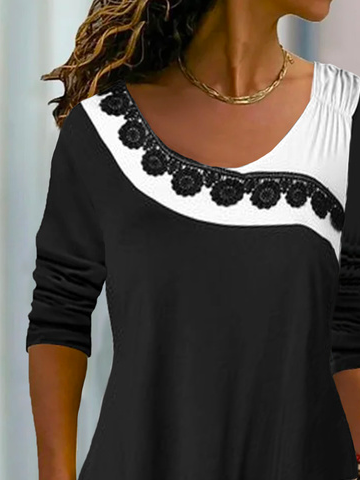Loose Lace Casual Top