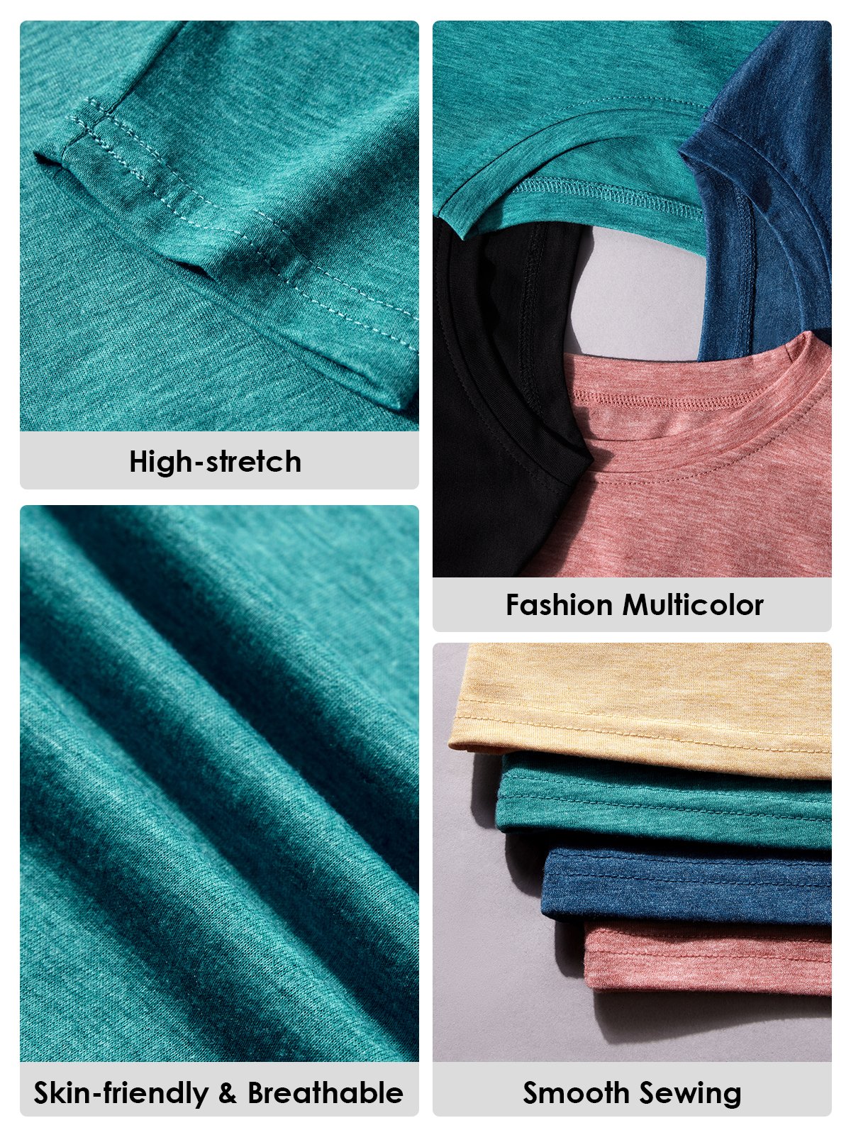 Women s Cotton Blend Regular Fit Plain Simple Long Sleeve Top Roselinlin