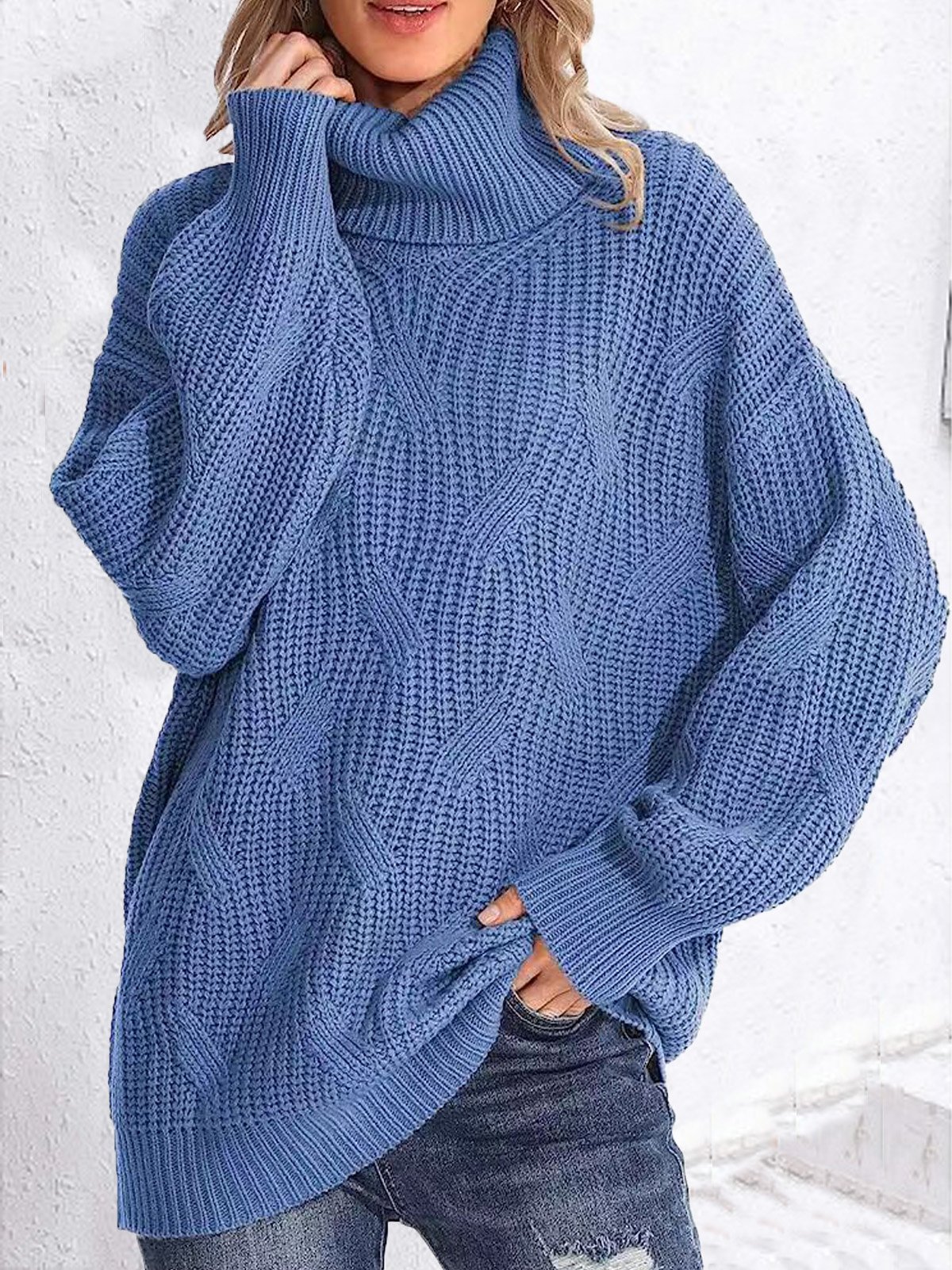 Casual Turtleneck Regular Fit Wool/Knitting Sweater