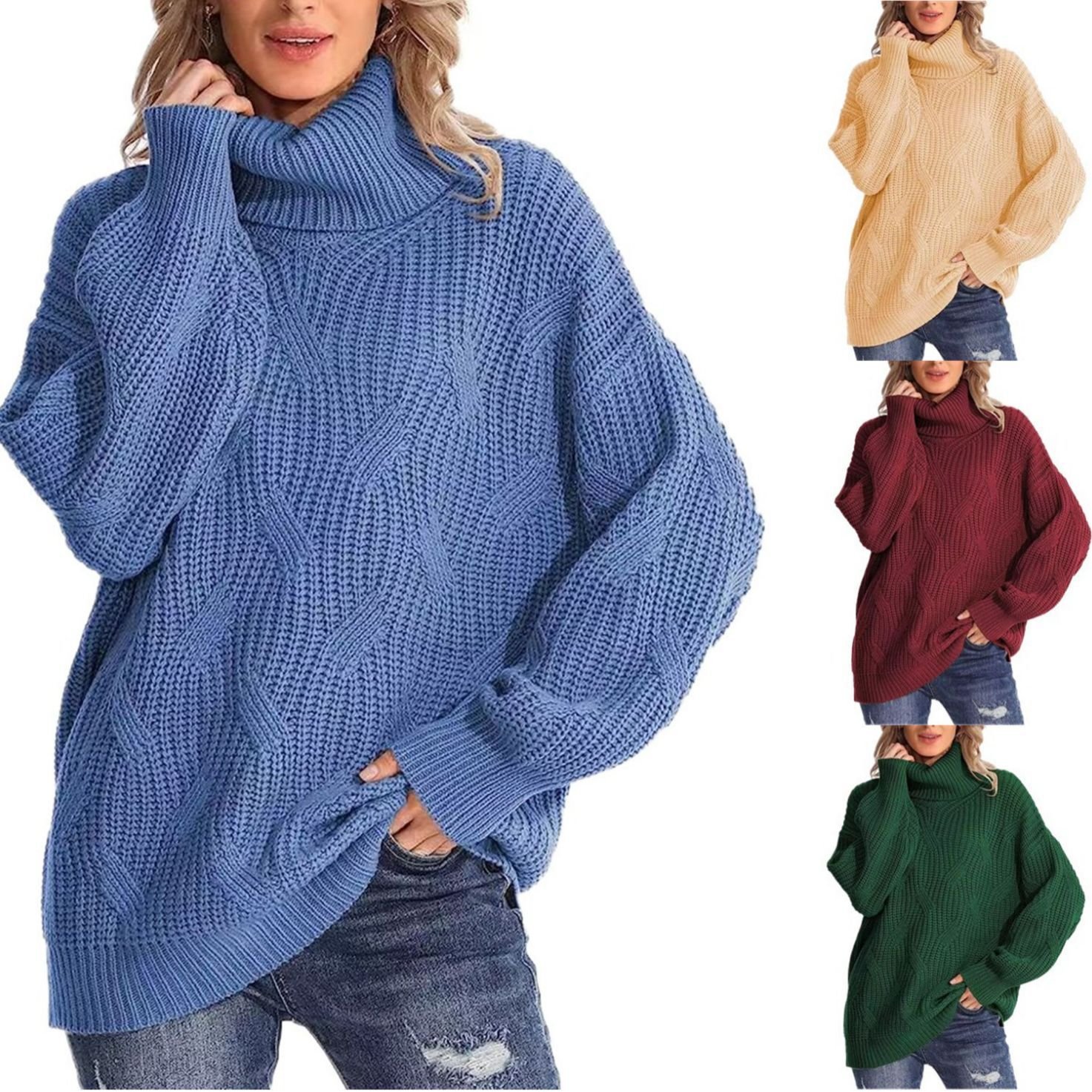 Casual Turtleneck Regular Fit Wool/Knitting Sweater