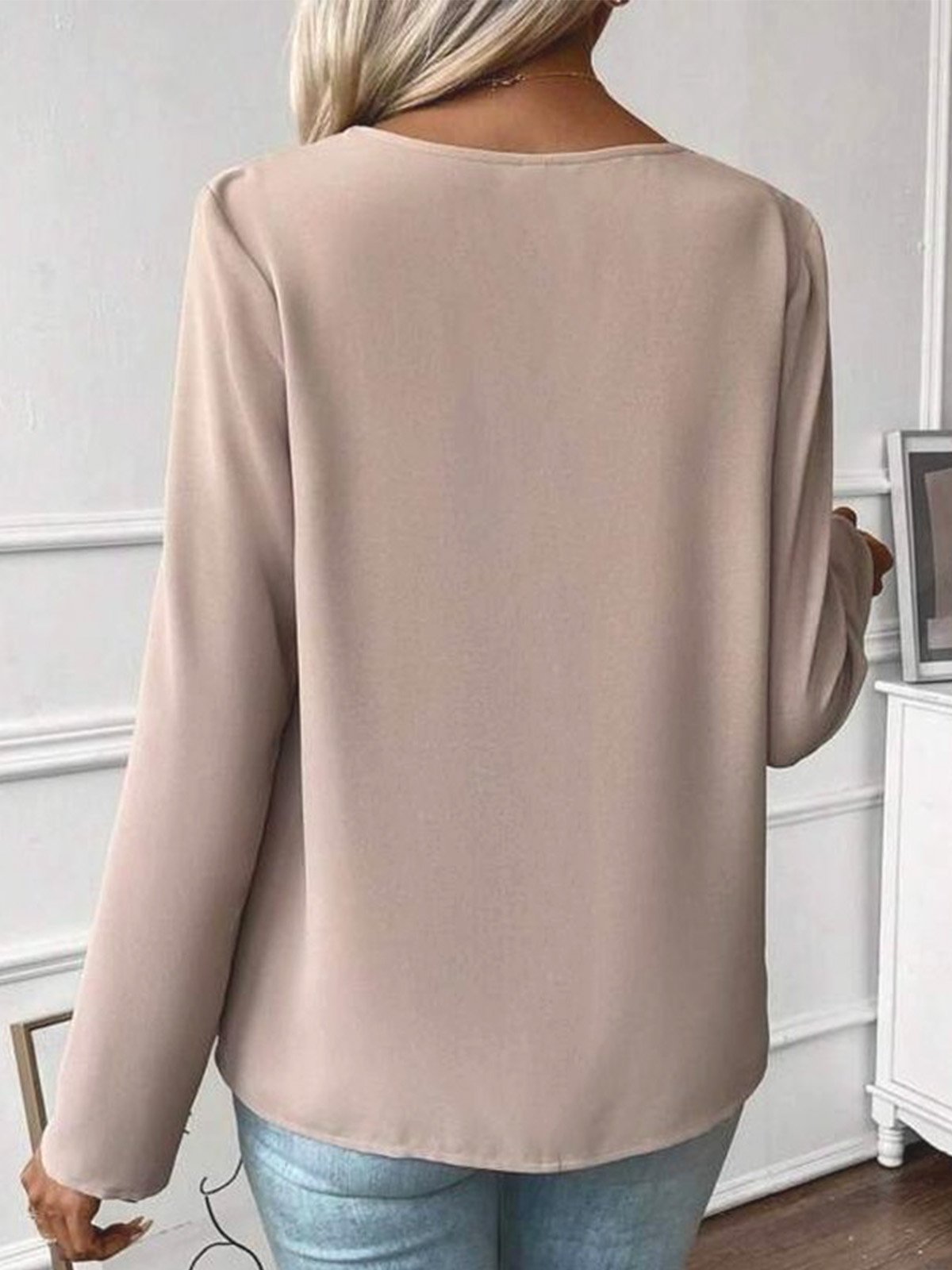 Guipure Lace Long Sleeve Boho Tunic Shirt