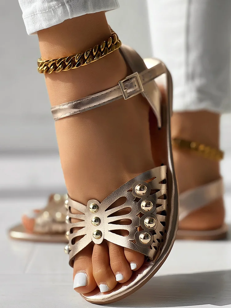 Plain Pu Summer Casual Sandal