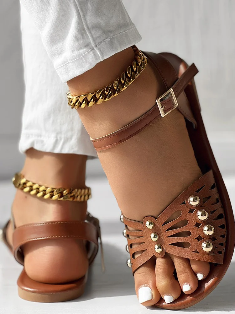 Plain Pu Summer Casual Sandal