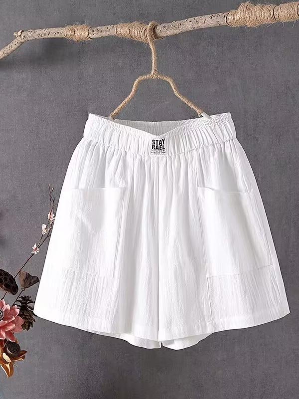 Cotton Loose Casual Pocket Stitching Shorts