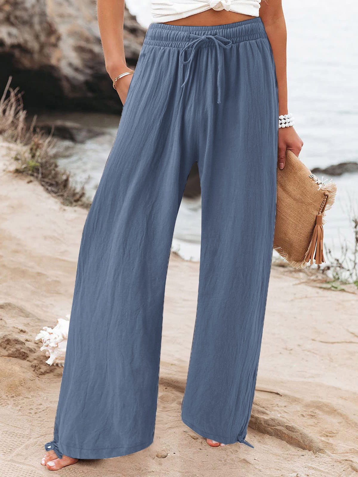 Plain Loose Casual Pants