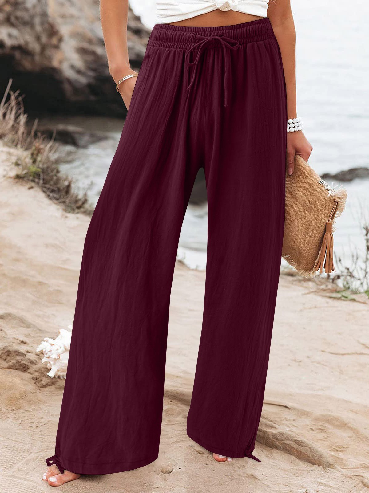 Plain Loose Casual Pants