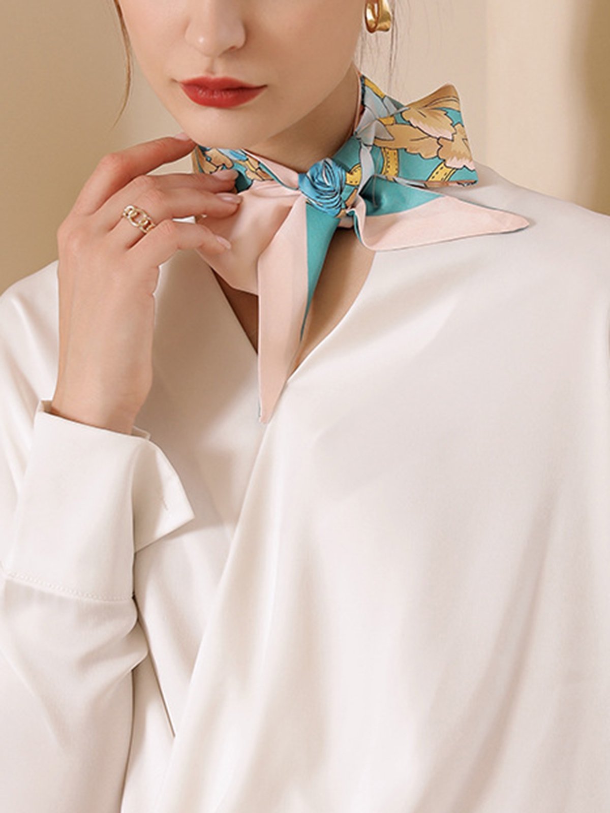 Elegant Floral Printed Headband Multipurpose Hair Accessories