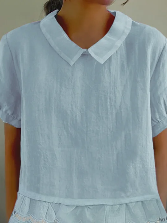 Cotton Casual Shirt Collar Loose Shirt