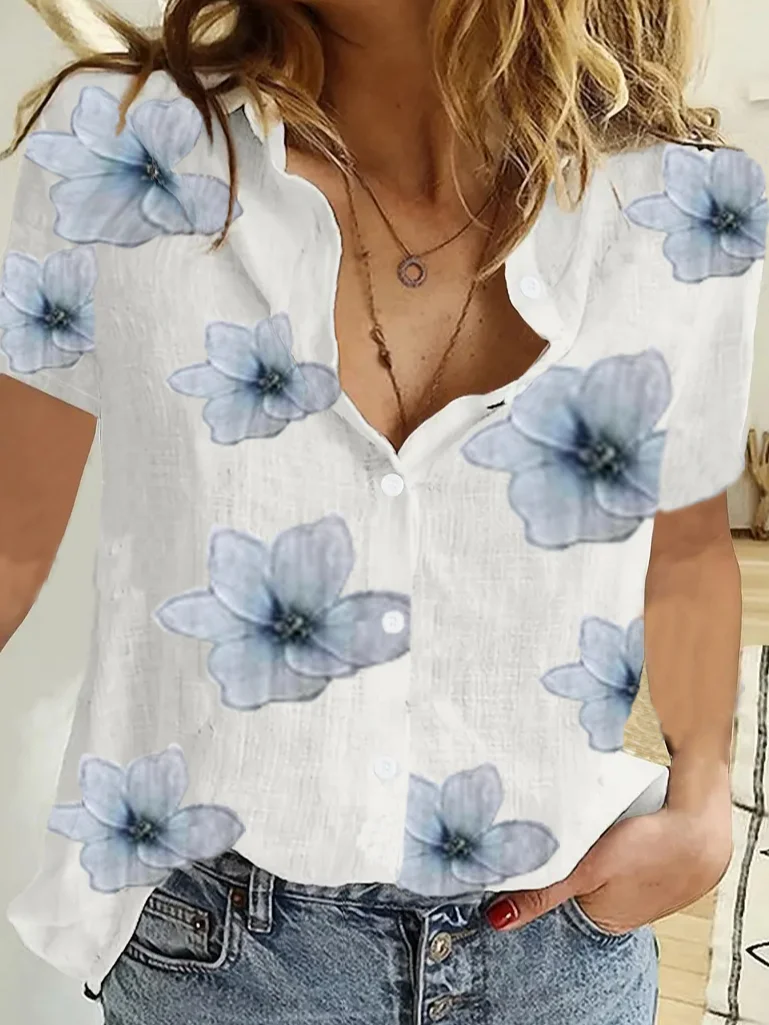 Casual Floral Loose Blouse