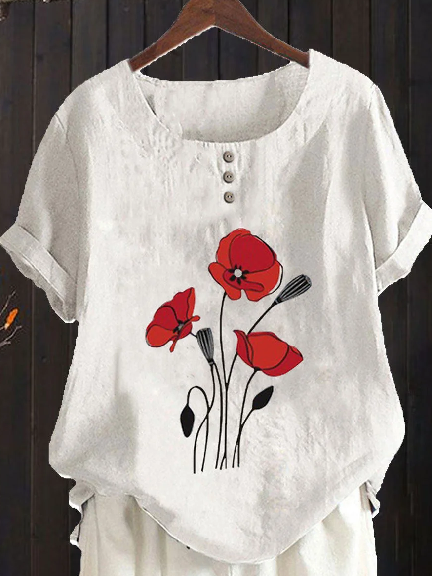 Floral Loose Casual Blouse