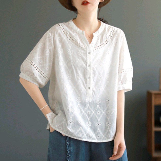 Casual Cotton Blouse