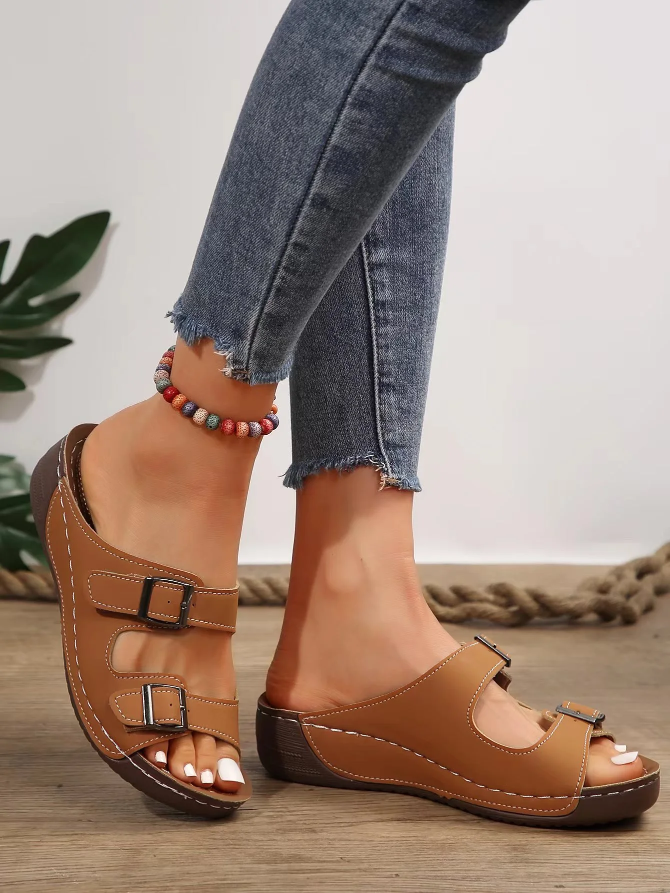 Summer Plain Casual Slide Sandals