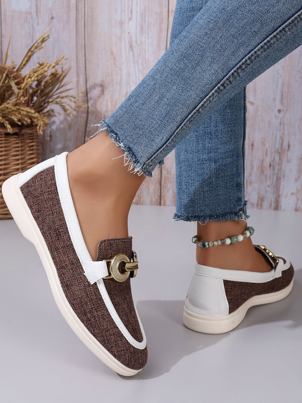 Casual All Season Plain Fabric Shallow Shoes