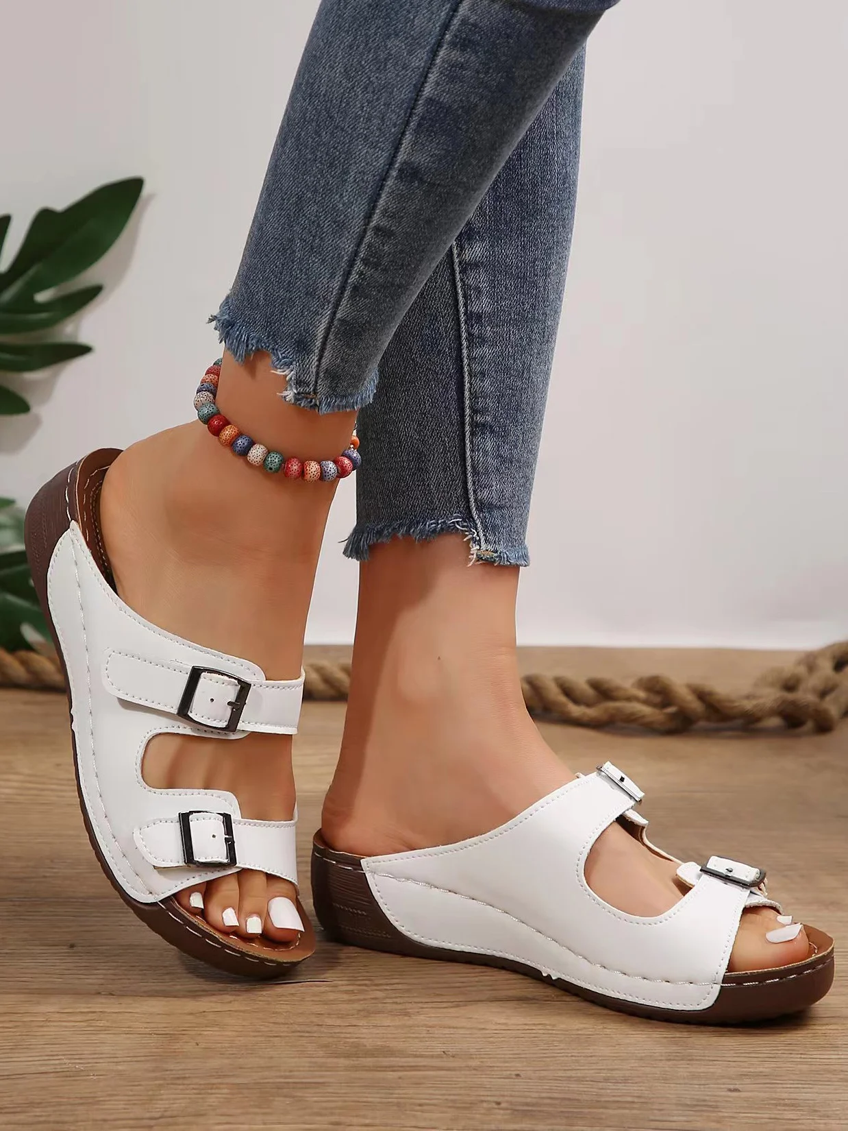 Summer Plain Casual Slide Sandals