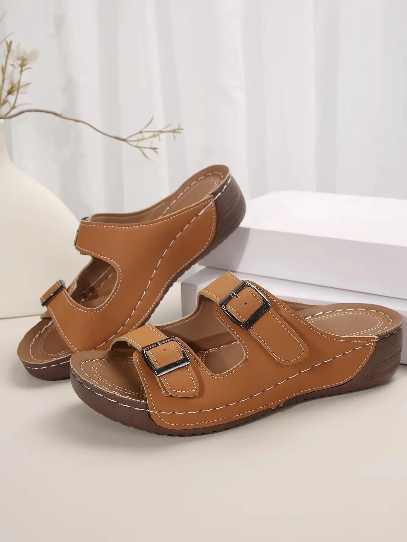 Summer Plain Casual Slide Sandals