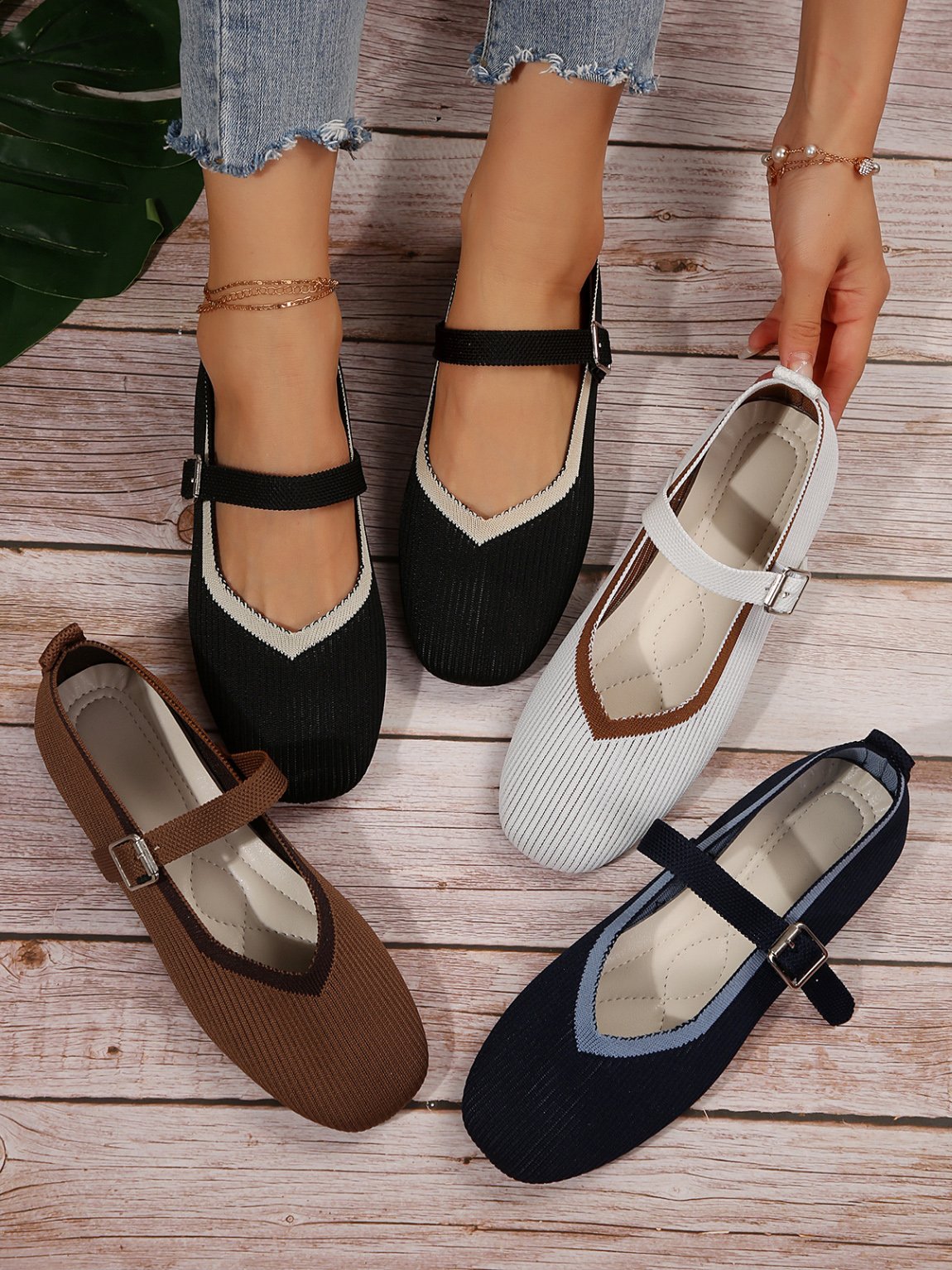 Plain All Season Casual Shallow Shoes