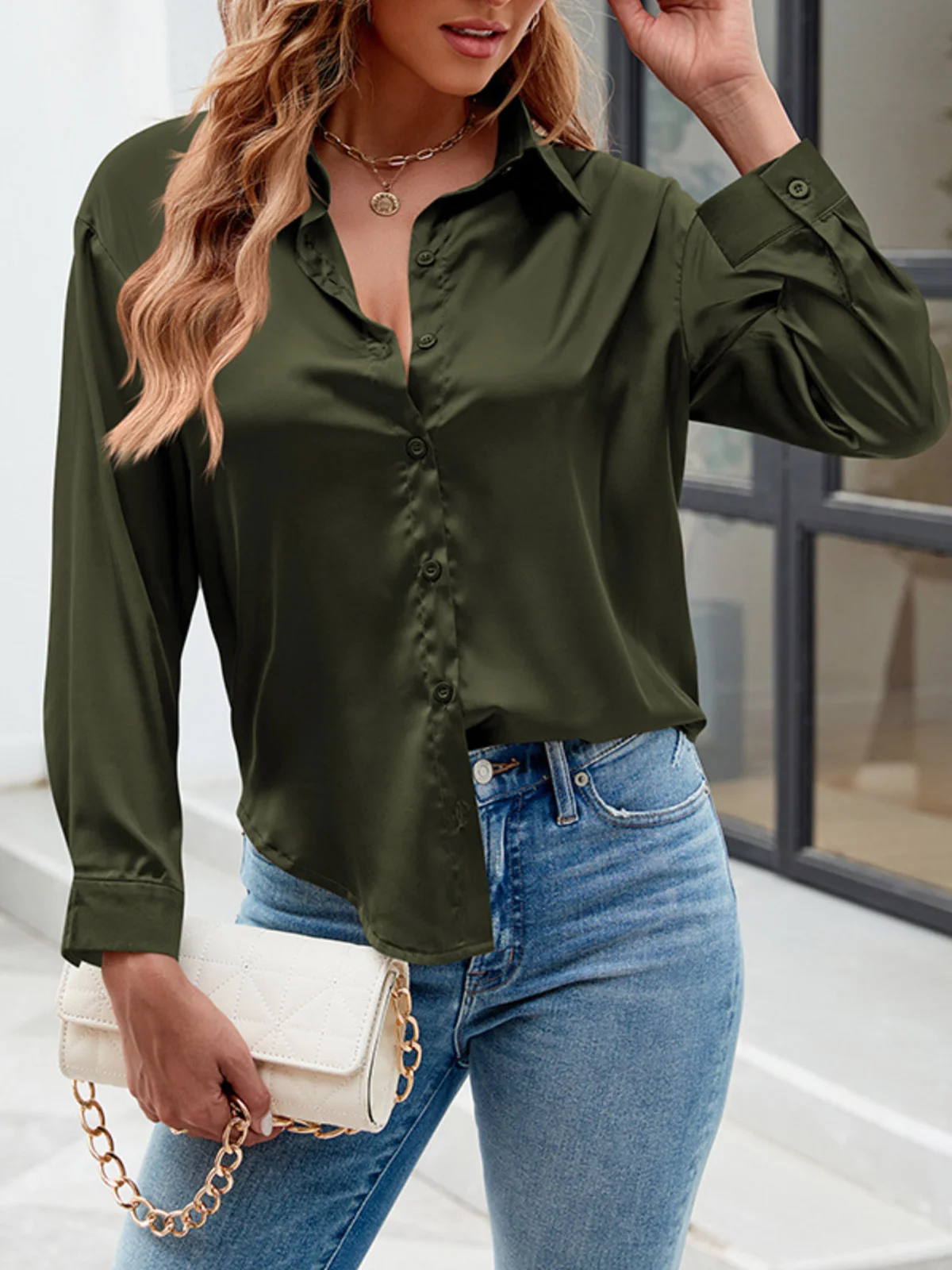 Plain Casual Loose Shirt