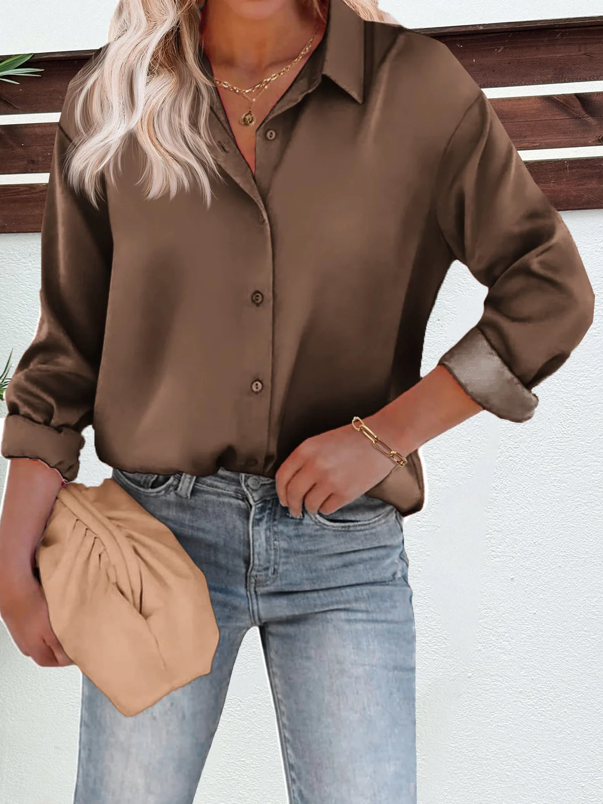 Plain Casual Loose Shirt