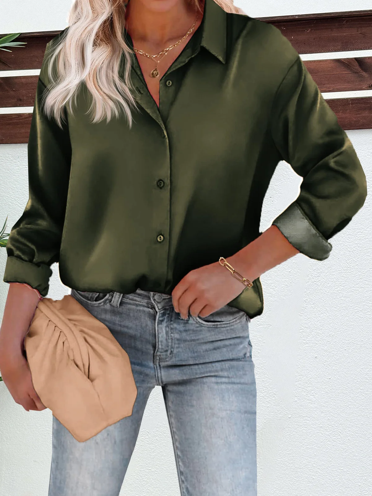 Plain Casual Loose Shirt