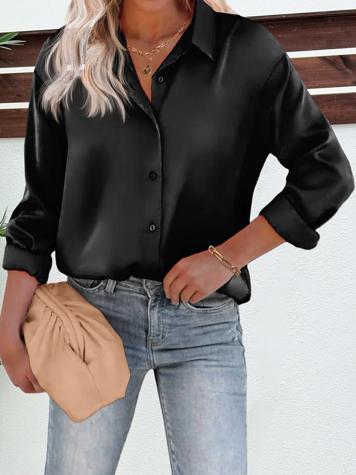 Plain Casual Loose Shirt