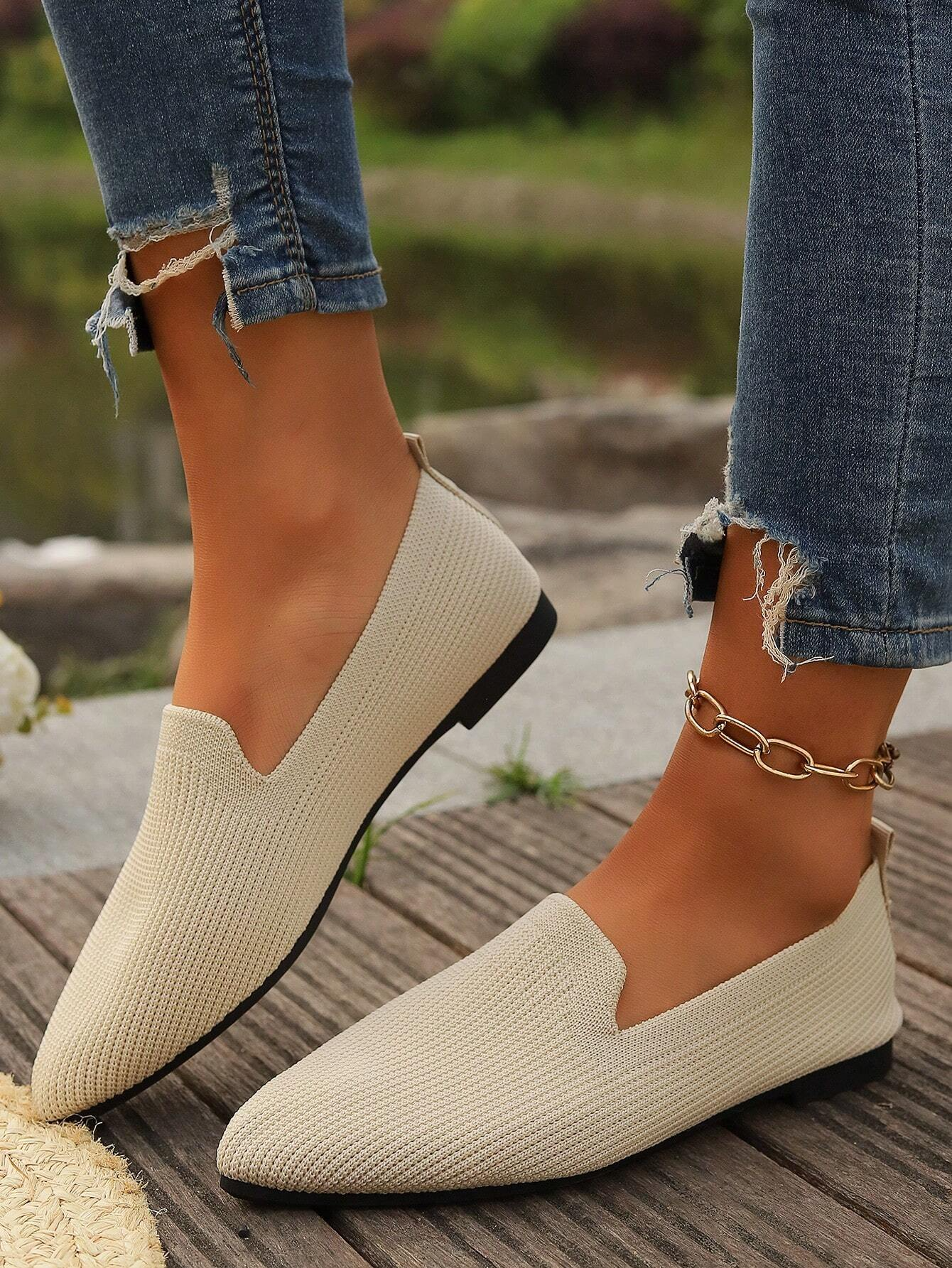 Plain Casual All Season Shallow Shoes