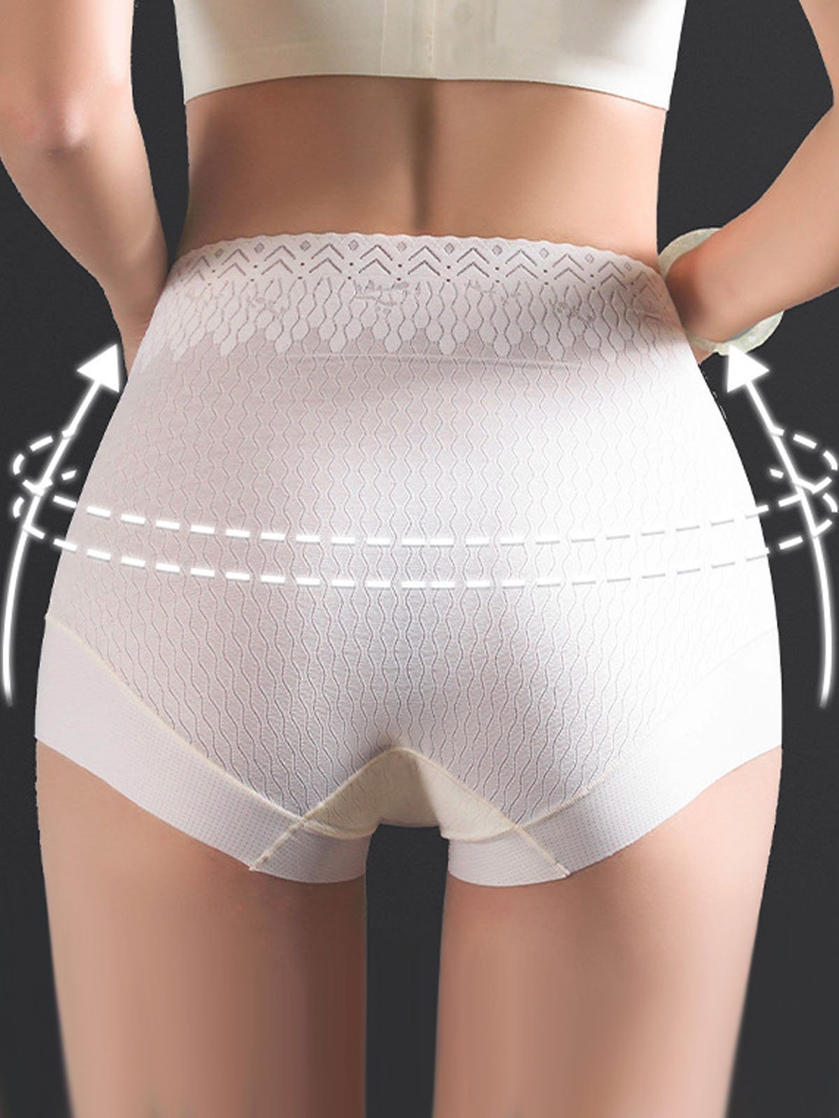 High waisted abdominal contraction Antibacterial Women's underwear