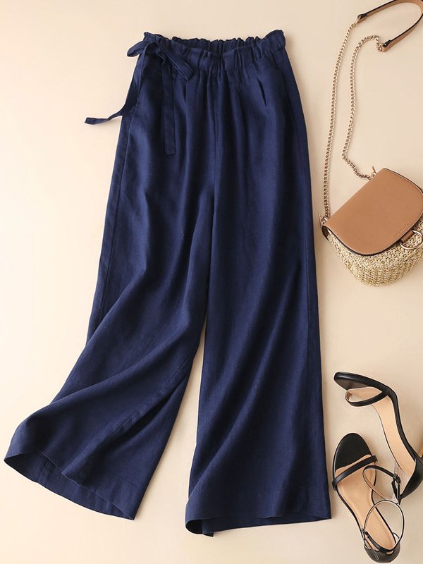 Casual Loose Plain Pants