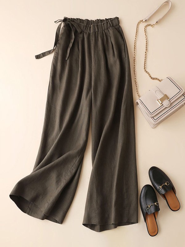 Casual Loose Plain Pants