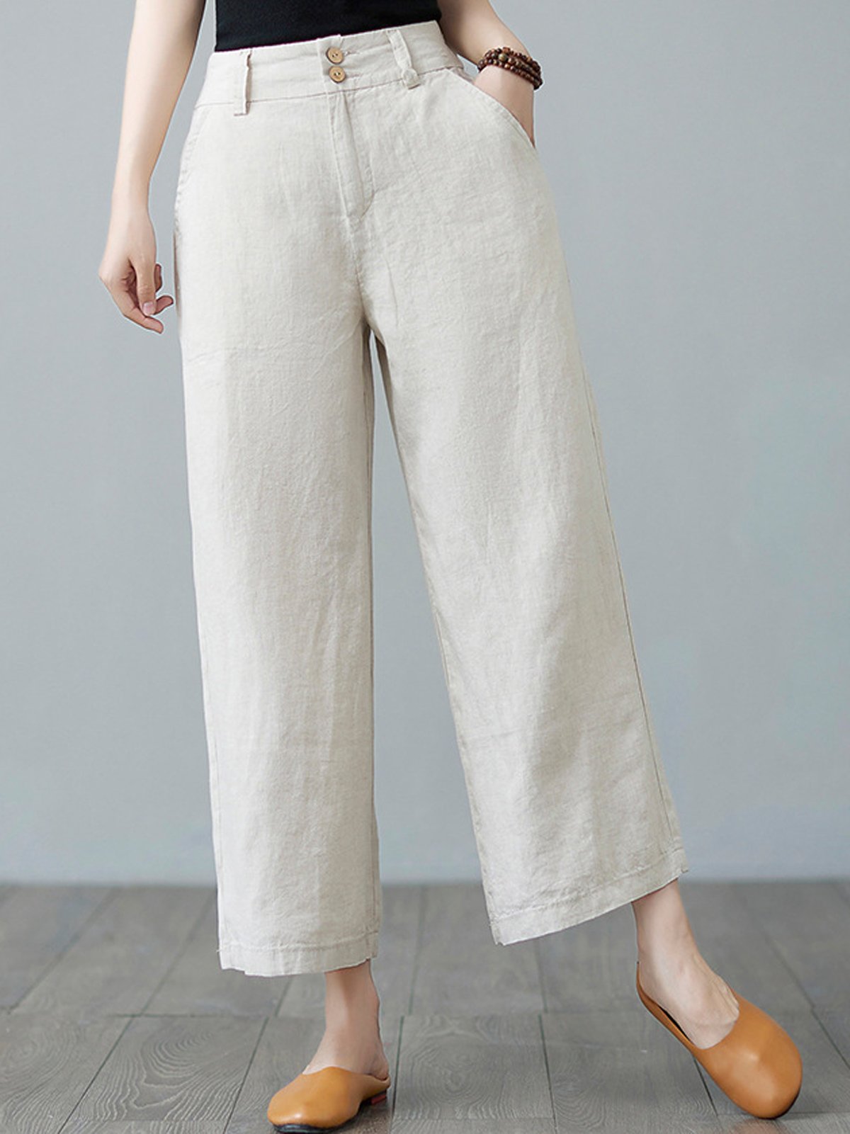 Casual Loose Plain Pants