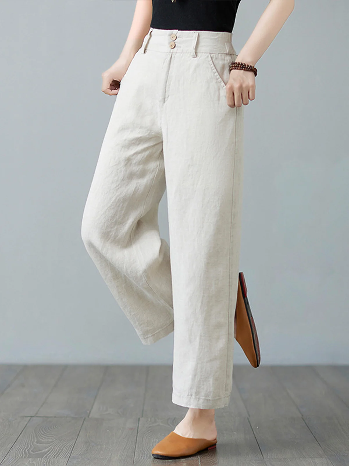 Casual Loose Plain Pants