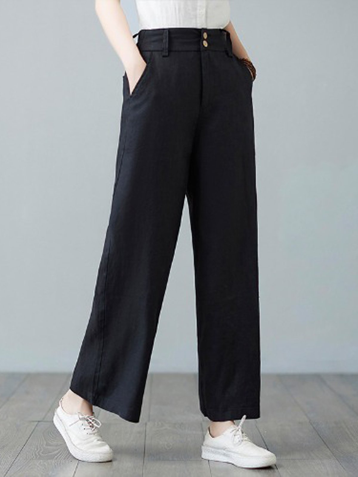 Casual Loose Plain Pants