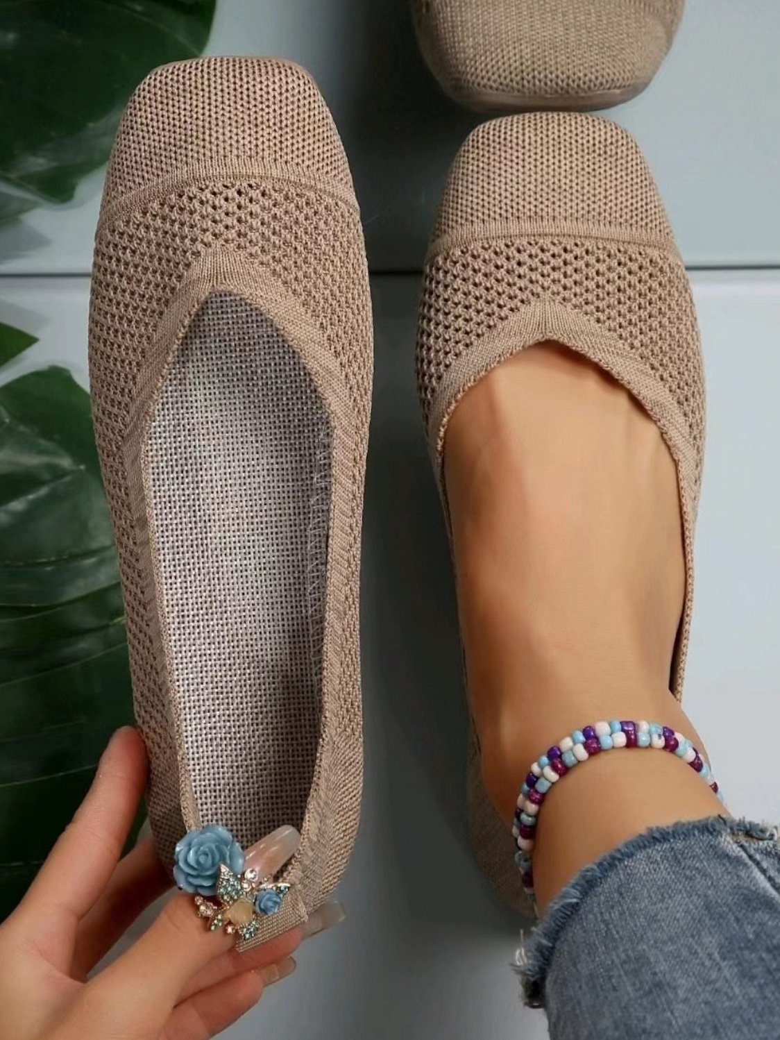 All Season Ethnic Mesh Fabric Casual Shallow Shoes