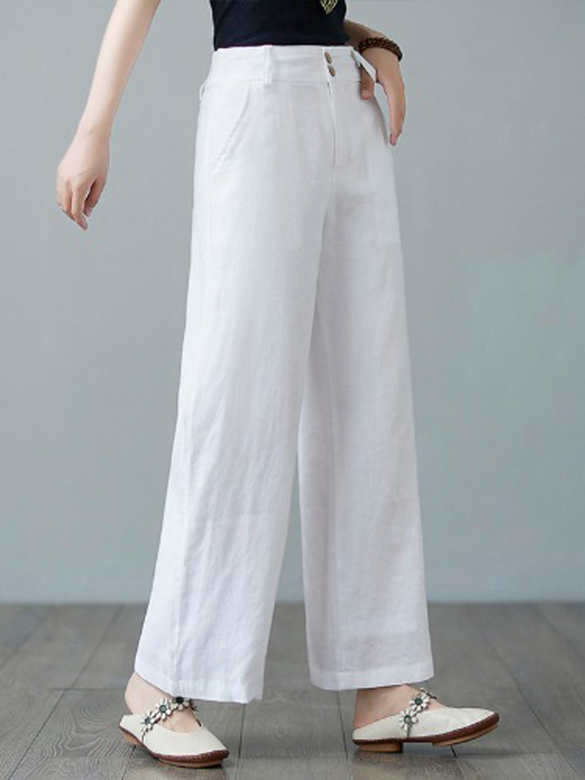 Casual Loose Plain Pants