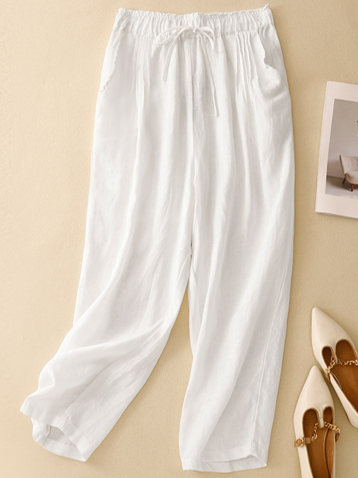 Plain Casual Loose Pants