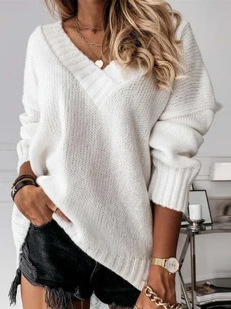 Yarn/Wool Yarn Casual Sweater