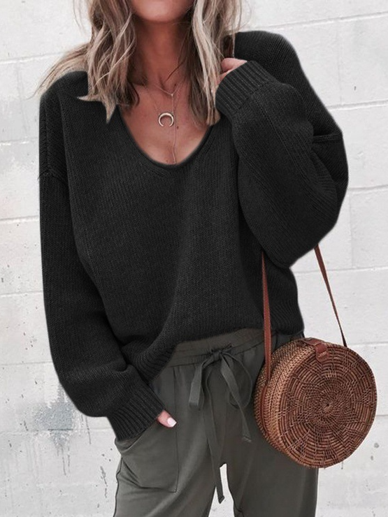 Casual Plain Sweater